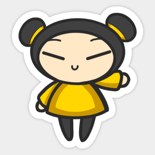 Yellow Pucca Sticker